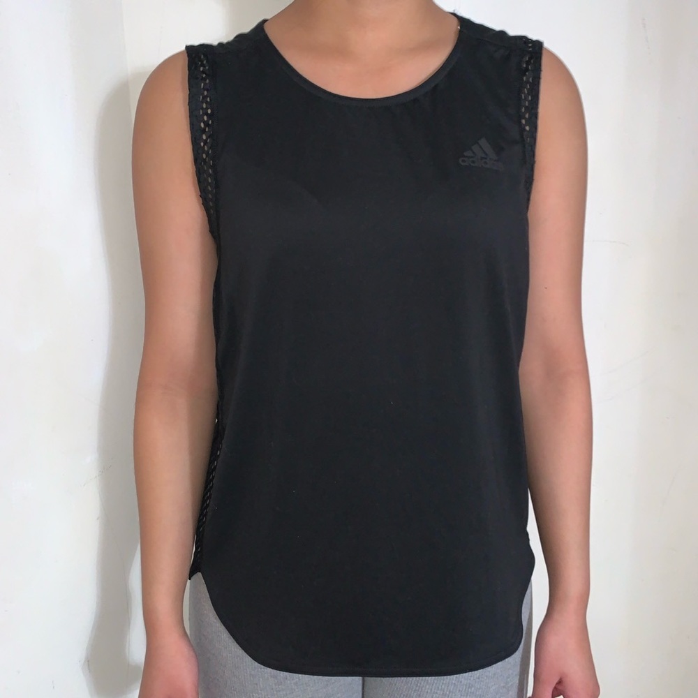 Adidas Black Climalite Gym Workout Athletic Tank Top Size Medium